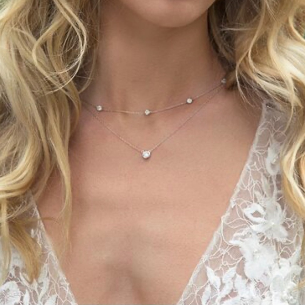 Rhinestone Back  Necklace